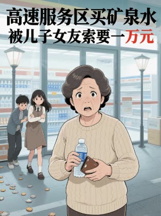 高速服务区买矿泉水被儿子女友索要一万元封面