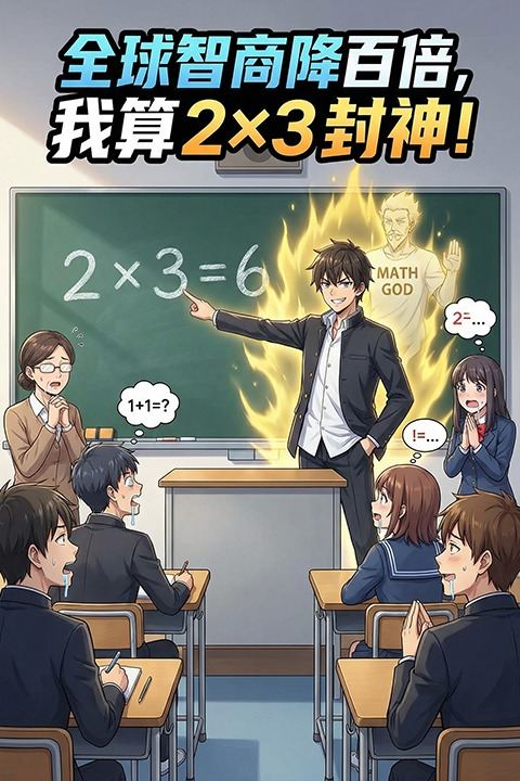 全球智商降百倍,我算 2×3 封神!封面