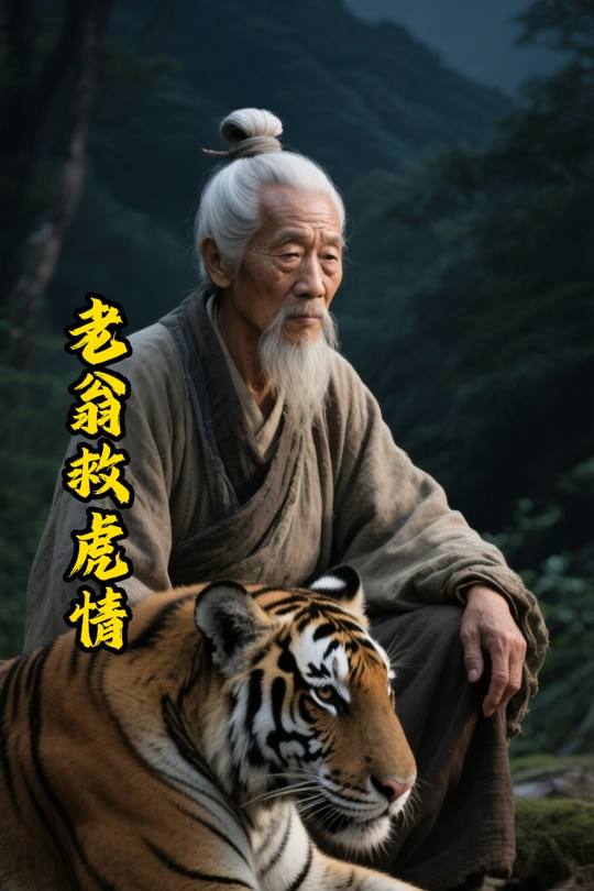 老翁救虎情封面