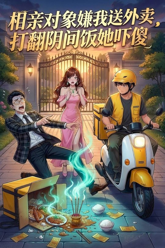 相亲对象嫌我送外卖,打翻阴间饭她吓傻封面