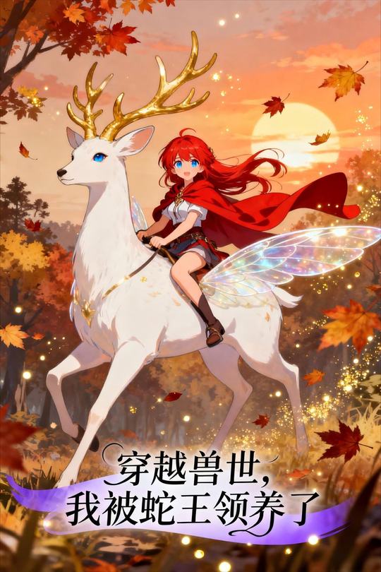 穿越兽世,我被蛇王领养了封面