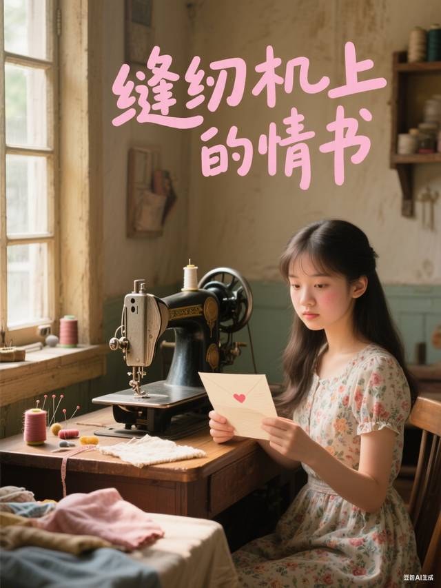 缝纫机上的情书封面