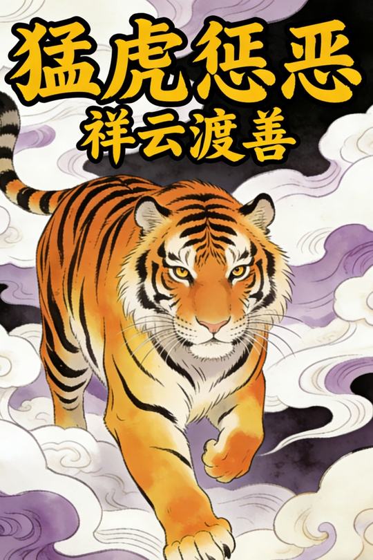 猛虎惩恶,祥云渡善封面