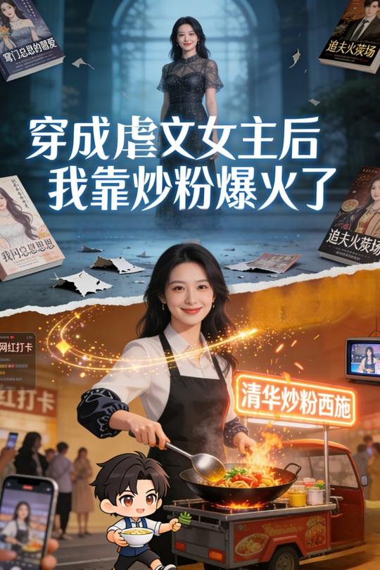 穿成虐文女主后我靠炒粉爆火了封面