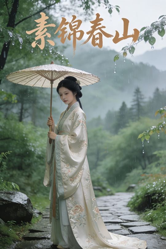 素锦春山封面