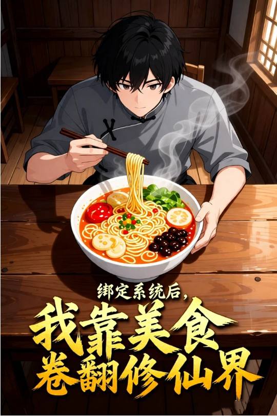 绑定系统后,我靠美食卷翻修仙界封面