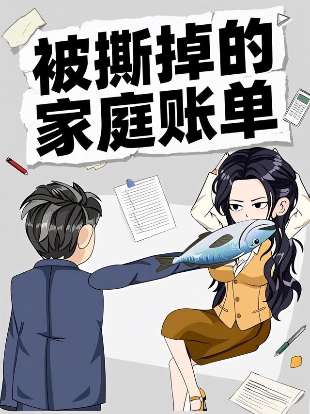被撕掉的家庭账单封面