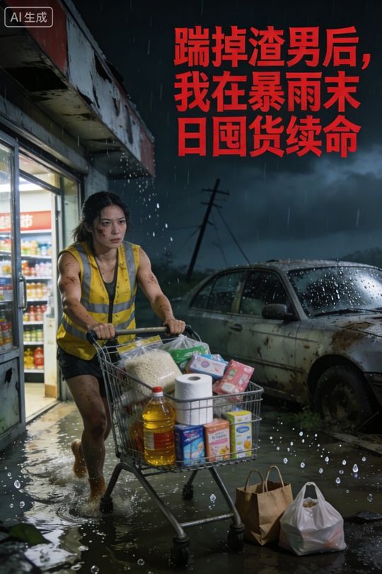 踹掉渣男后,我在暴雨末日囤货续命封面