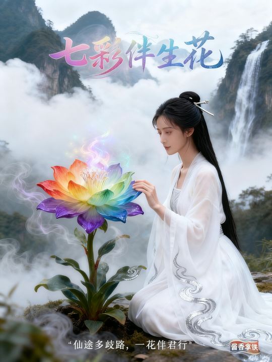 七彩伴生花封面