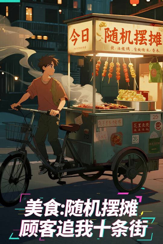 美食:随机摆摊,顾客追我十条街封面