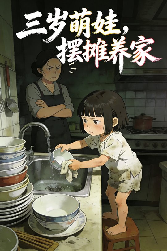 三岁萌娃,摆摊养家封面