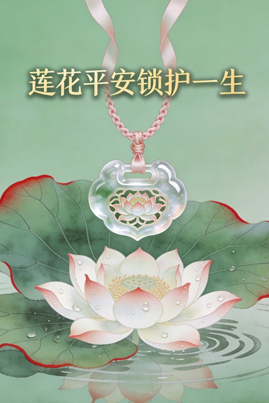 莲花平安锁护一生封面