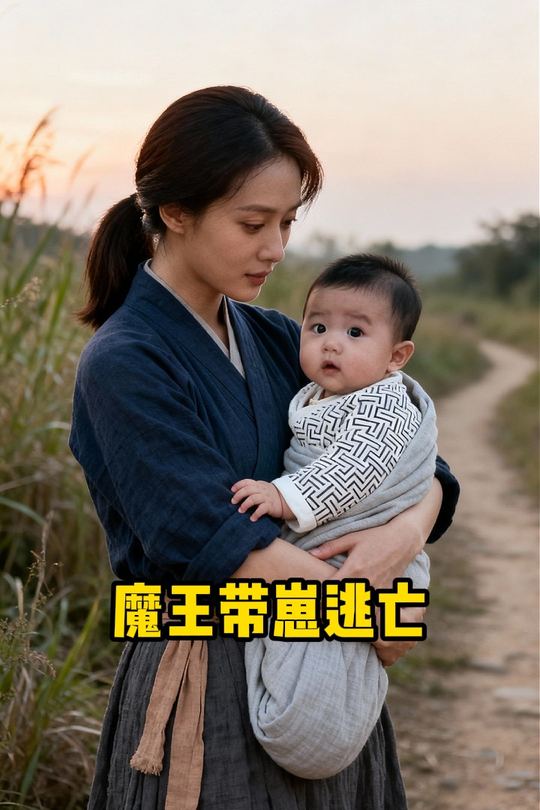 魔王带崽逃亡封面