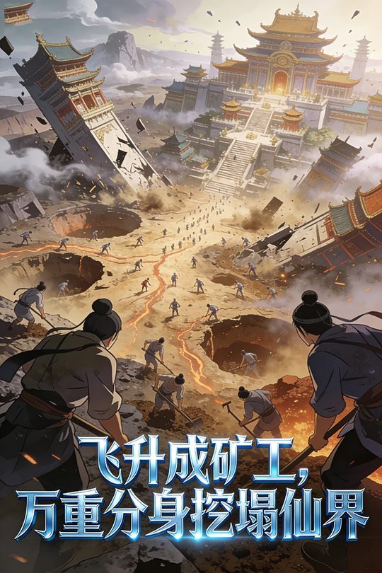 飞升成矿工,万重分身挖塌仙界封面