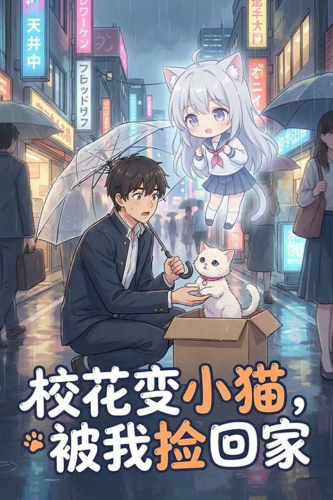 校花变小猫,被我捡回家封面