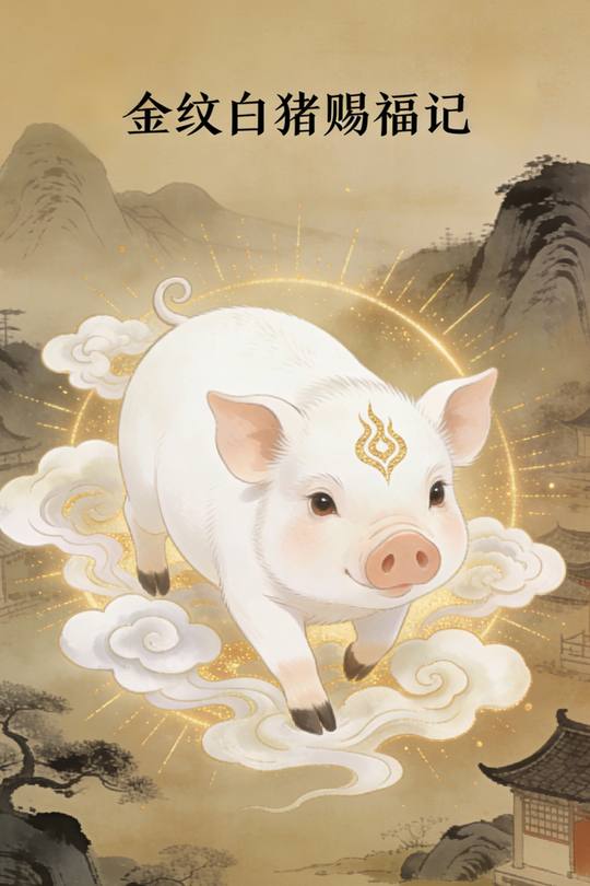 金纹白猪赐福记封面