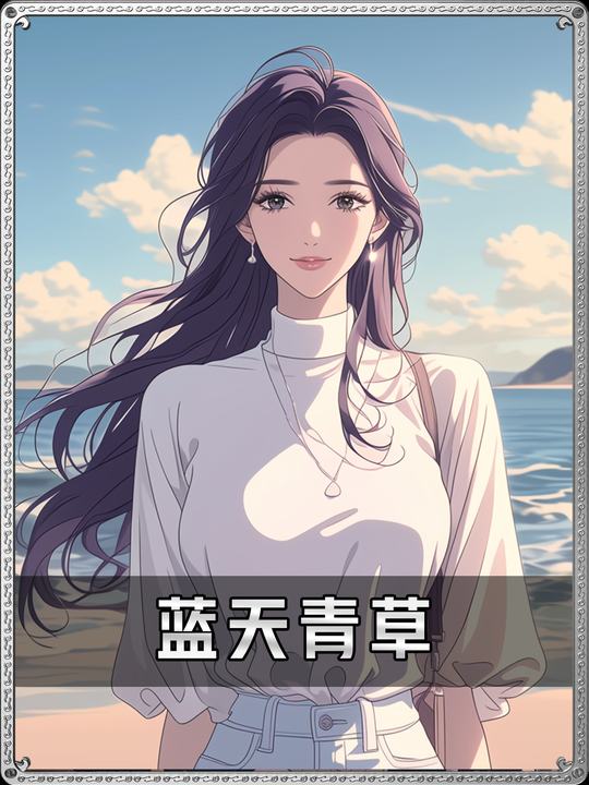 蓝天青草封面
