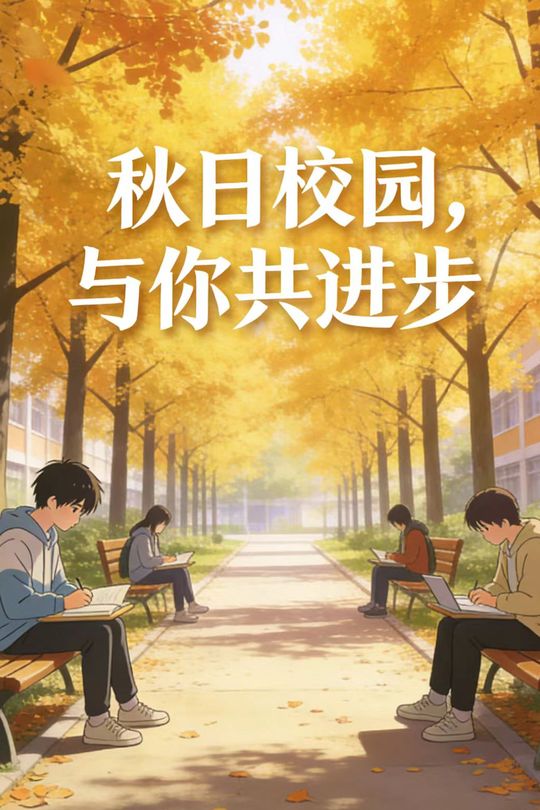 秋日校园,与你共进步封面