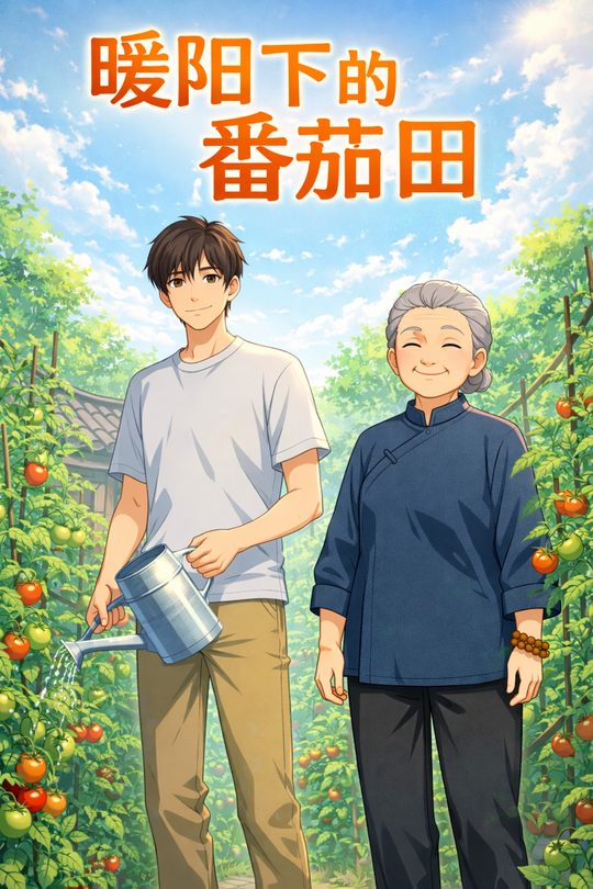 暖阳下的番茄田封面