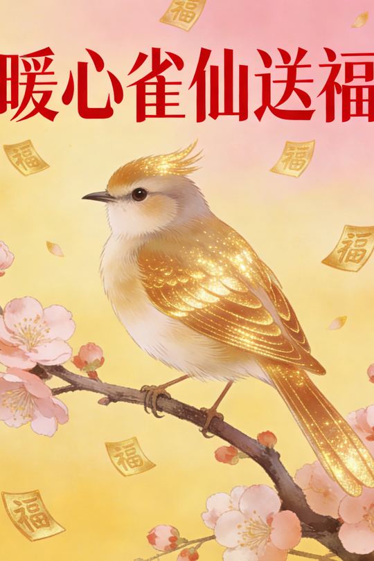 暖人雀仙送福封面
