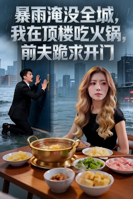 暴雨淹没全城,我在顶楼吃火锅,前夫跪求开封面
