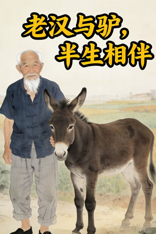 老汉与驴,半生相伴封面