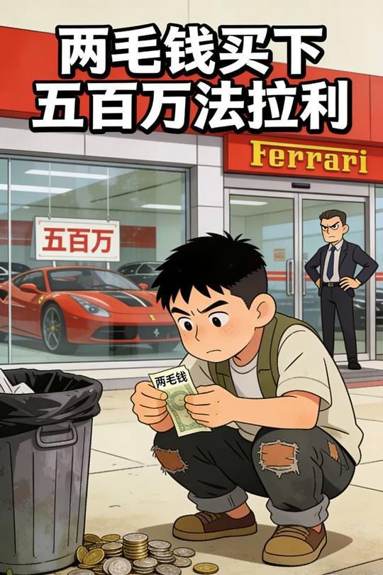 两毛钱买下五百万法拉利封面