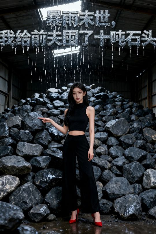 暴雨末世,我给前夫囤了十吨石头封面