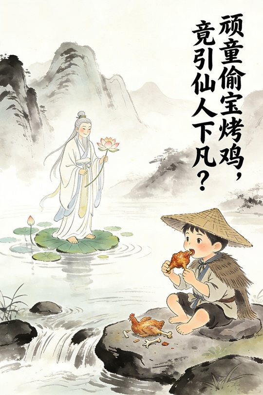 顽童偷宝烤鸡，竟引仙人下凡？封面