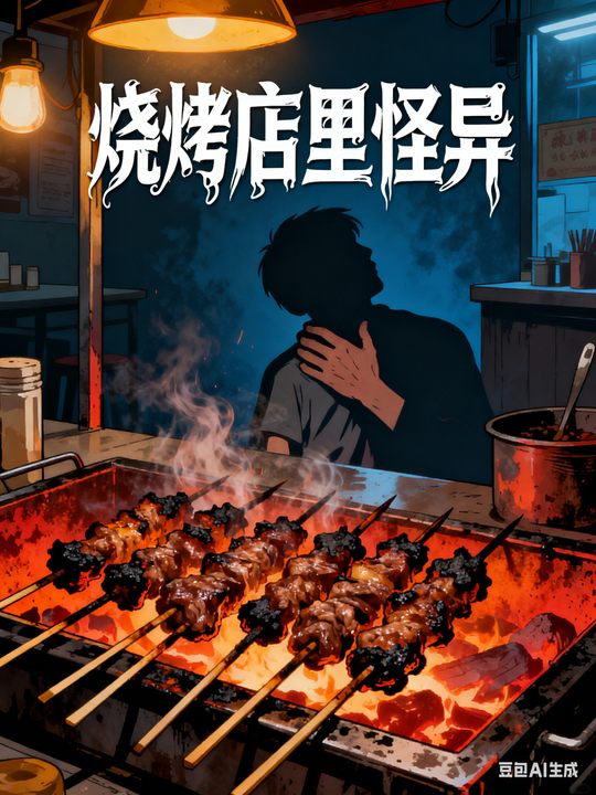 烧烤店里怪异封面
