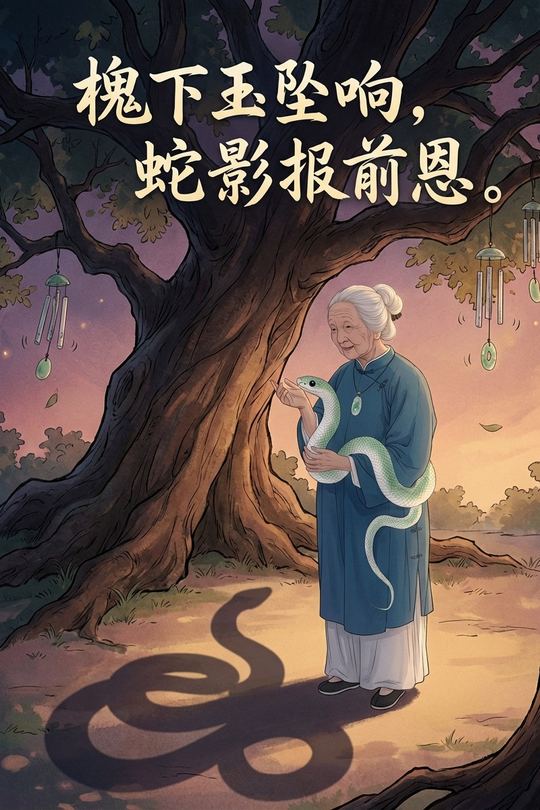 槐下玉坠响,蛇影报前恩封面