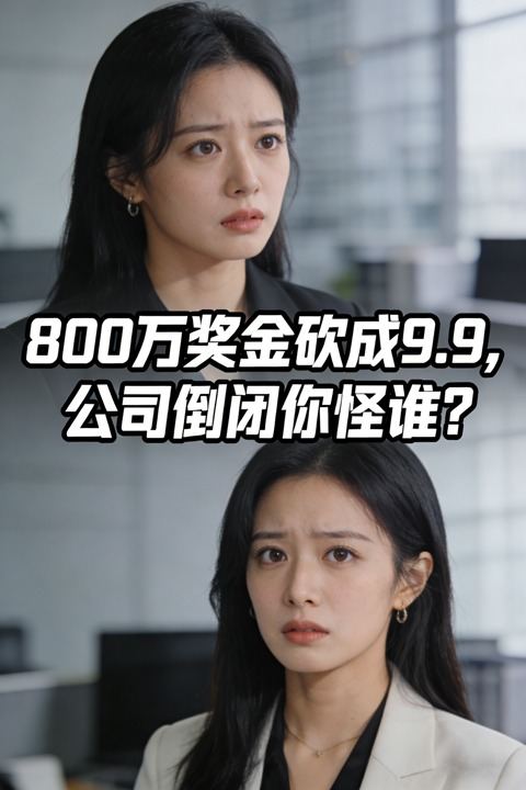 800万奖金砍成9.9,公司倒闭你怪谁?封面