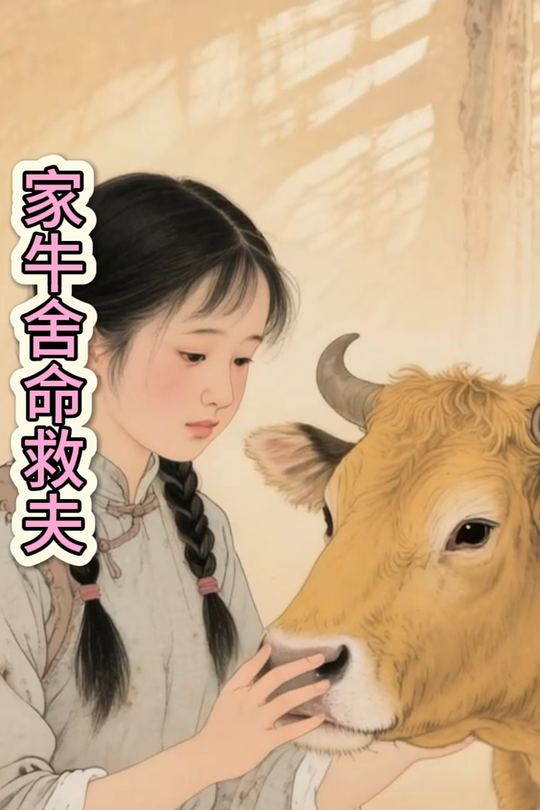家牛舍命救夫封面