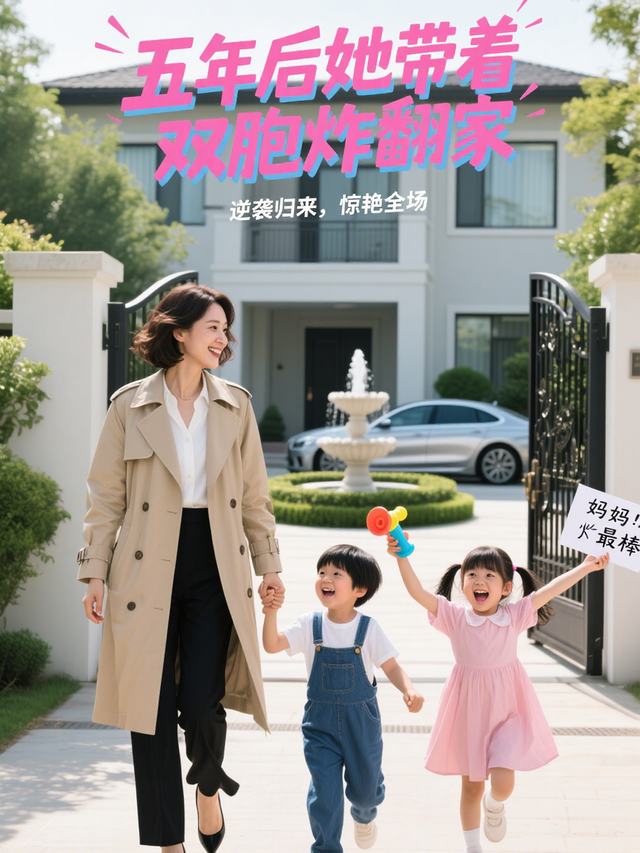 五年后她带着双胞炸翻家封面