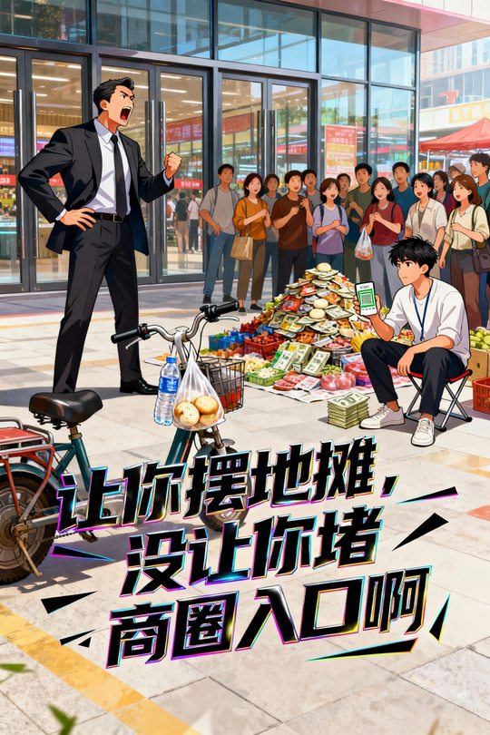 让你摆地摊,没让你堵商圈入口啊封面