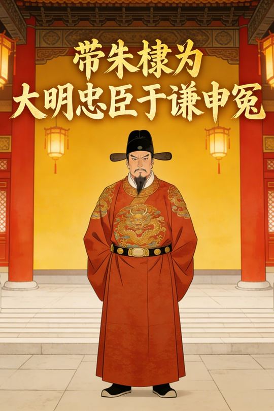 带朱棣为大明忠臣于谦申冤封面