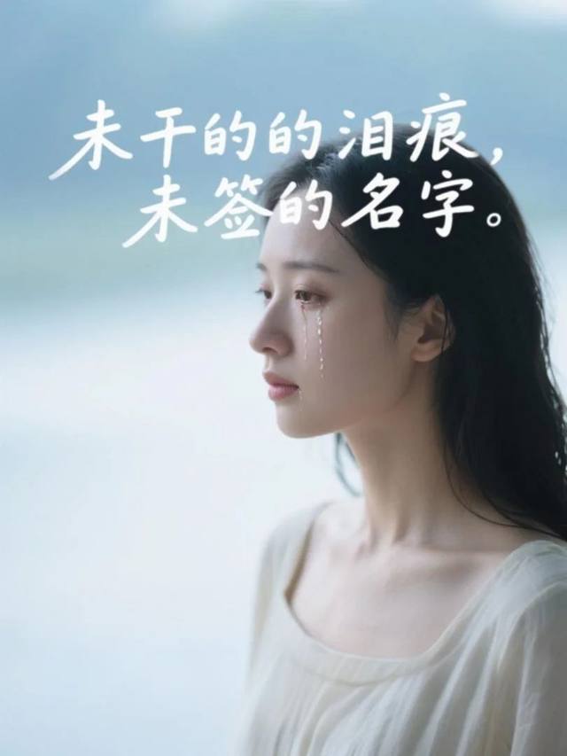 未干的泪痕,未签的名字封面