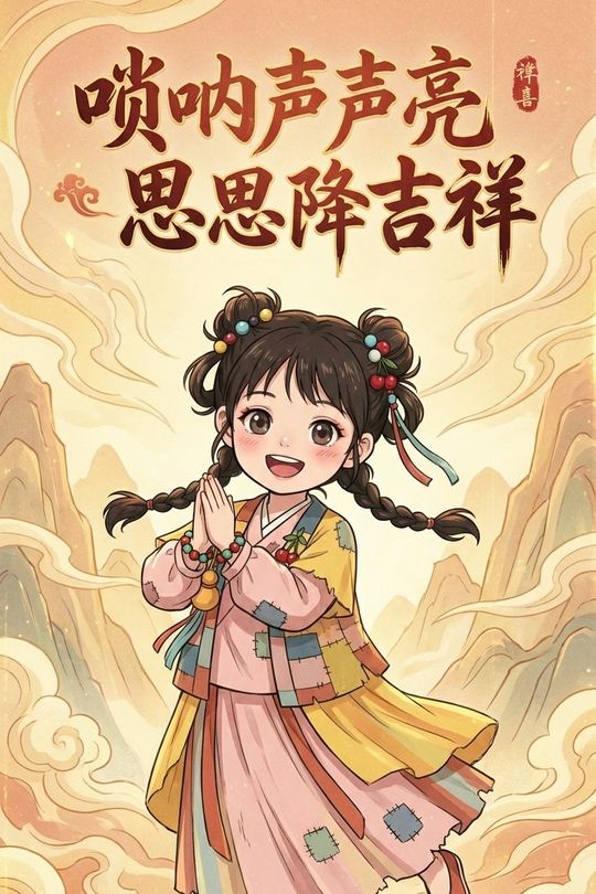 唢呐声声亮,思思降吉祥封面