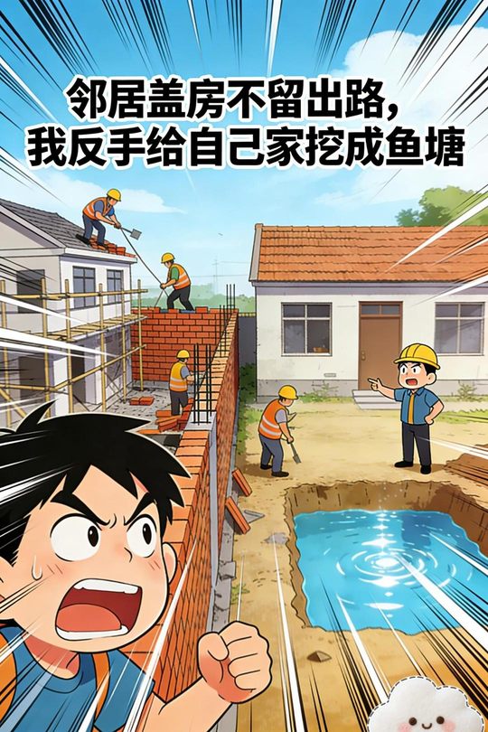 邻居盖房不留出路,我反手给自己家挖成鱼塘封面