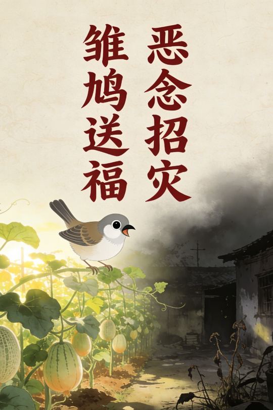 雏鸠送福,恶念招灾封面