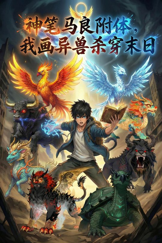 神笔马良附体,我画异兽杀穿末日封面