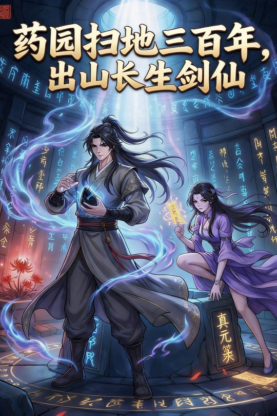 药园扫地三百年,出山长生剑仙封面