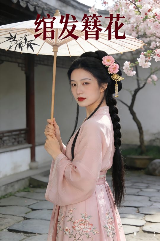 绾发簪花封面