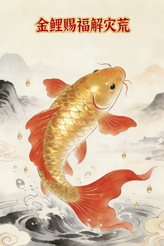 金鲤赐福解灾荒封面