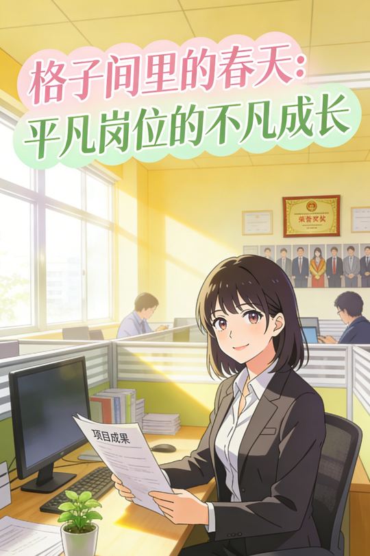 格⼦间⾥的春天:平凡岗位的不凡成⻓封面