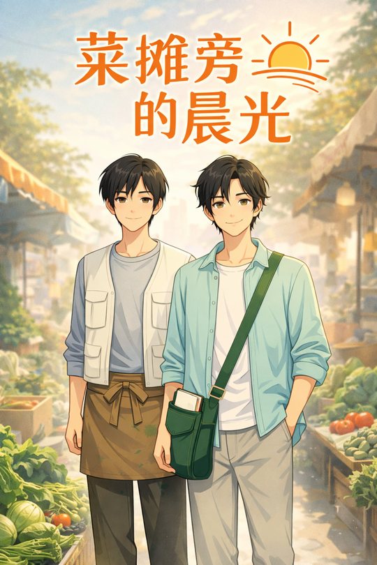 菜摊旁的晨光封面