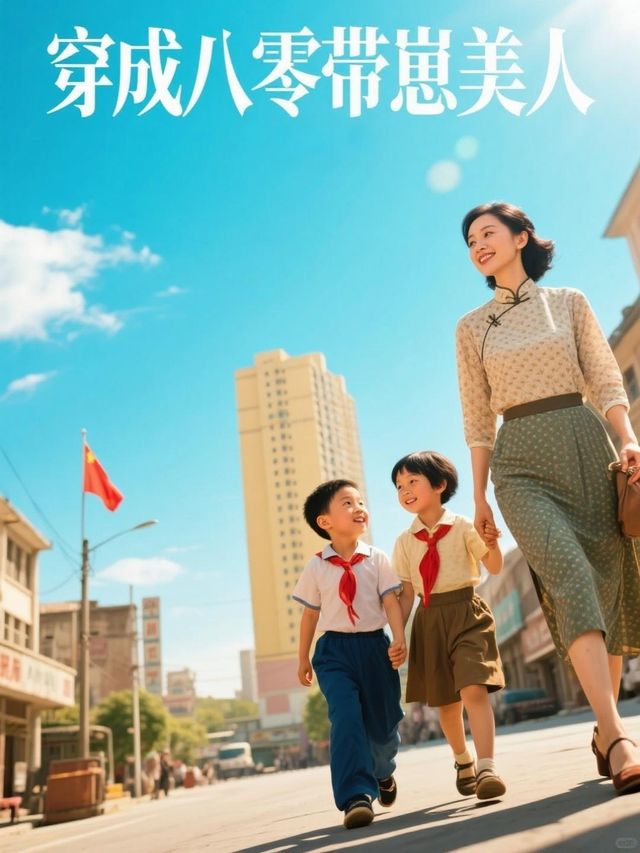 穿成八零带崽美人封面
