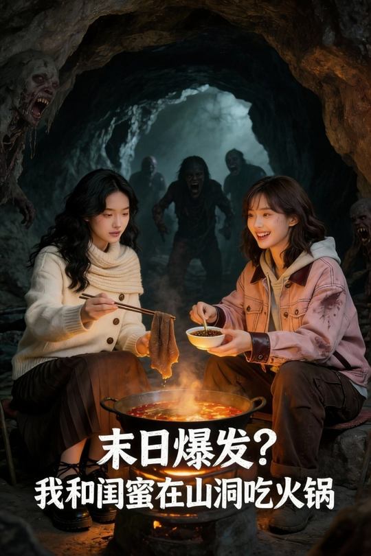 末日爆发,我和闺蜜在山洞吃火锅封面