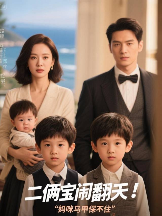 俩宝闹翻天，妈咪马甲保不住封面