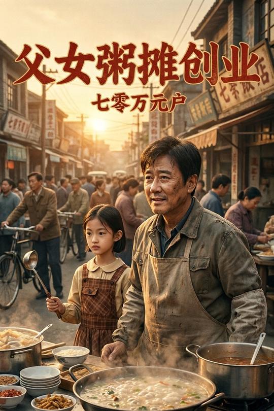 父女粥摊创业,七零万元户封面